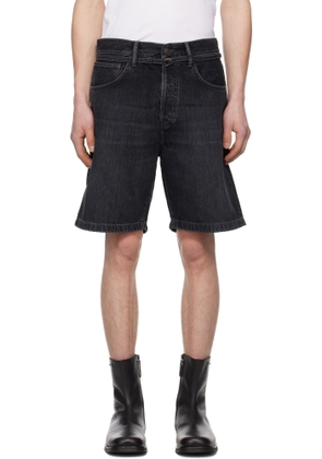 Acne Studios Black Loose Fit Denim Shorts