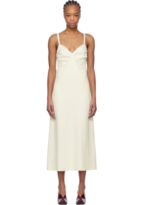 Jil Sander Off-White Sleeveless Midi Dress