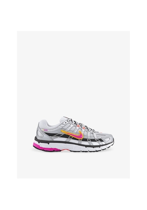 Womens Nike P-6000 Leather and Mesh Low-Top Trainers