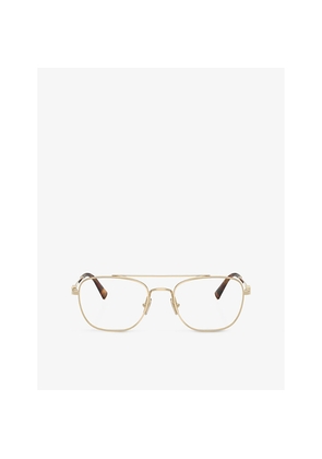 Womens Miu Miu Mu 51Wv Square-Frame Metal Optical Glasses