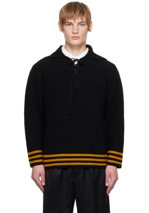 Bode Black Deck Stripe Sweater