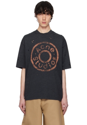Acne Studios Gray Relaxed Fit Logo T-shirt