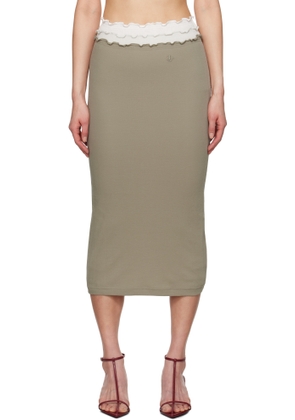 Jil Sander Multicolor Three Layers Midi Skirt