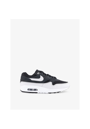 Mens Nike Air Max 1 Suede and Mesh Low-Top Trainers