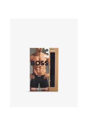 Mens Boss One x David Beckham Logo-Waistband Pack Of Three Stretch-Cotton Boxers
