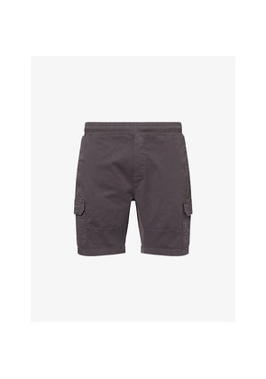Mens Arne Worker Cargo Multi-Pockets Stretch-Cotton Shorts