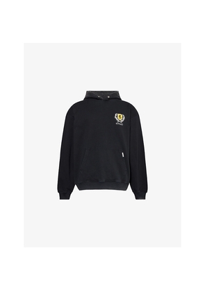 Mens Represent Embroidered Crest Relaxed-Fit Cotton Hoody