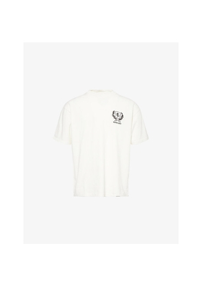 Mens Represent Crest Text-Print Cotton T-Shirt
