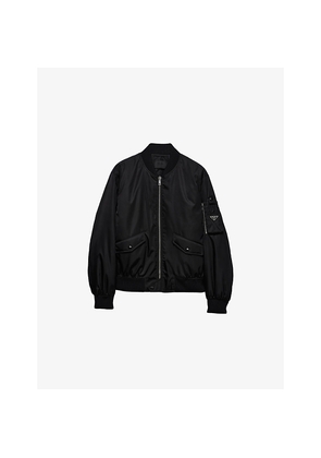 Womens Prada Re-Nylon Shell Bomber Jacket