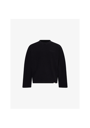 Mens Represent Embroidered-Logo Waffle Cotton Top