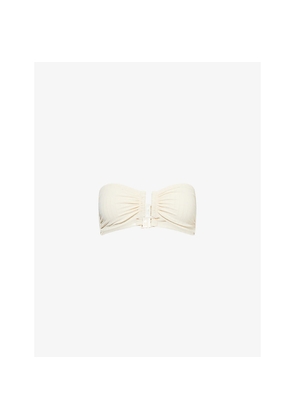 Womens Eres Playa Bandeau Ribbed Stretch-Woven Bikini Top