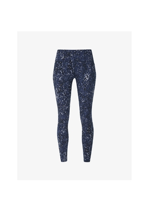 Womens Sweaty Betty Power Workout Abstract-Pattern Stretch-Jersey Leggings