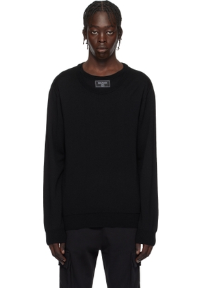 Balmain Black Knitted Double-Collar Sweater