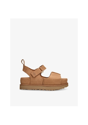 Womens UGG Goldenstar Suede Platform Sandals