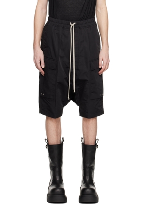 Rick Owens Black Hollywood Cargo Pods Shorts