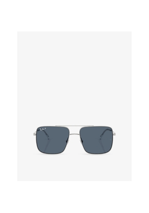 Womens Ray-Ban Rb3758 Ari Bio-Based Square-Frame Metal Sunglasses
