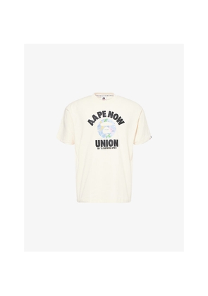 Mens Aape Now Union Graphic-Print Cotton T-Shirt