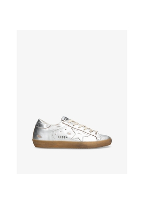 Womens Golden Goose Superstar 70100 Metallic Leather Low-Top Trainers