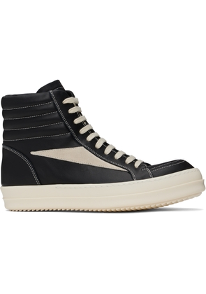 Rick Owens Black Hollywood High Vintage Sneaks Sneakers