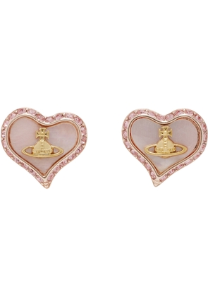 Vivienne Westwood Gold & Pink Petra Earrings