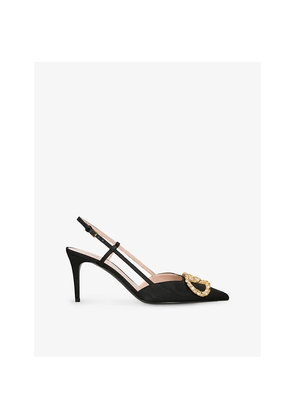 Womens Valentino Garavani Vlogo 80 Slingback Pumps