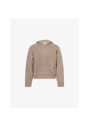Mens The Couture Club Boucle Kangaroo-Pocket Knitted Hoody