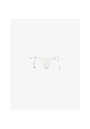 Womens Away That Day St Vincent Floral-Applique Stretch-Woven Bikini Bottoms