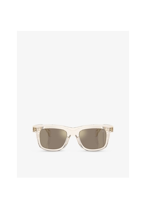 Womens Moncler Me6004 Claro Square-Frame Acetate Sunglasses
