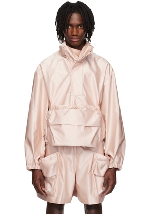 Simone Rocha Pink Drawstring Cargo Flap Pocket Detail Jacket