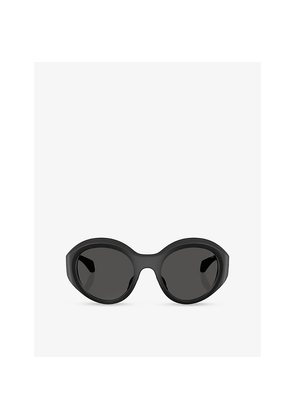 Womens Moncler Me8005 Futuro Round-Frame Plastic Sunglasses