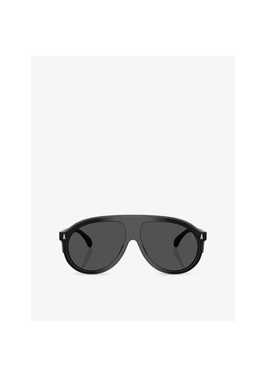 Womens Moncler Me6001 Fhaite Pilot-Frame Acetate Sunglasses