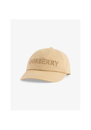 Womens Burberry Logo-Embroidery Adjustable Cotton Cap