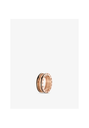 Womens Bvlgari B.Zero1 Rock 18ct Rose-Gold and Ceramic Ring