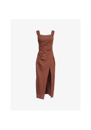 Womens Reformation Clement Side-Ruched Maxi Dress