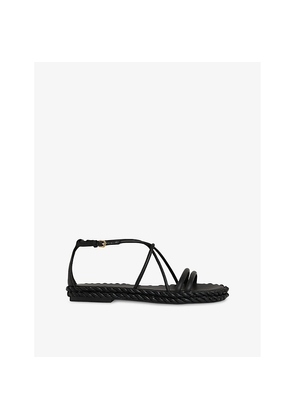 Womens Reiss Plait Braided Leather Flat Sandals