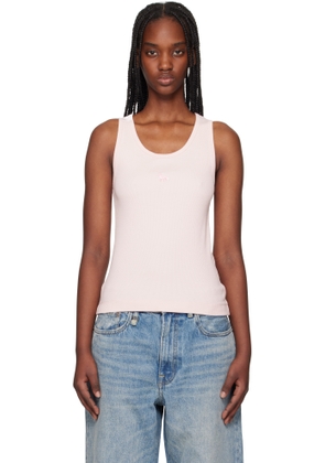 Maison Kitsuné Pink Baby Fox Patch Ribbed Tank Top