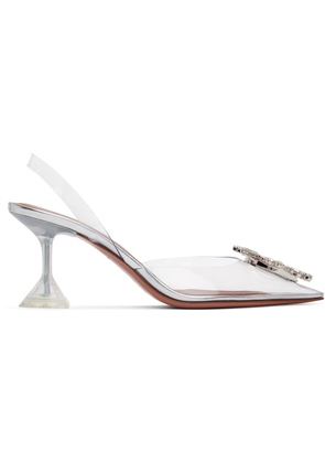 Amina Muaddi Transparent Begum Glass Sling 70 Heels