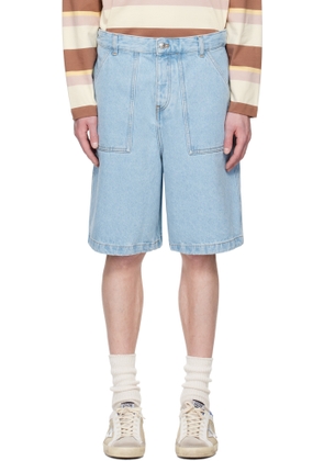 Maison Kitsuné Blue Workwear Denim Shorts