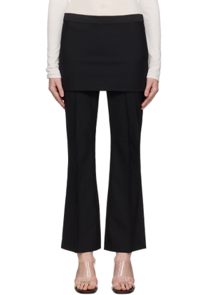 The Garment Black Noah Crop Skirt Trousers