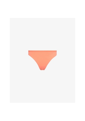 Womens Calvin Klein Perfectly Fit Branded Stretch-Woven Thong