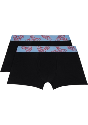 Vivienne Westwood Two-Pack Black & Blue Band Boxer Briefs