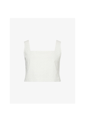 Womens Paige Aelita Square-Neck Cotton Top