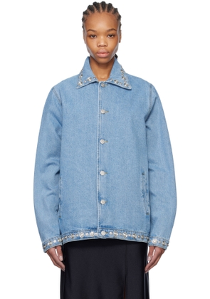 Coperni Blue Studded Denim Jacket