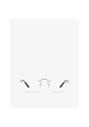 Womens Cartier ct0478O Rectangle-Frame Metal Optical Glasses