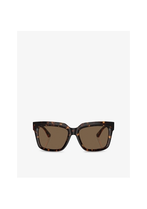 Womens Burberry Be4419 Square-Frame Tortoiseshell Acetate Sunglasses