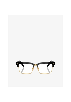 Miu Miu Mu 11Xv Rectangular-Frame Metal Optical Glasses