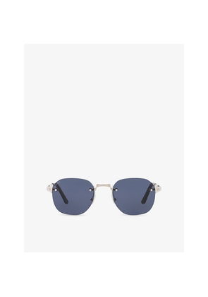 Womens Cartier ct0459S Square-Frame Metal Sunglasses