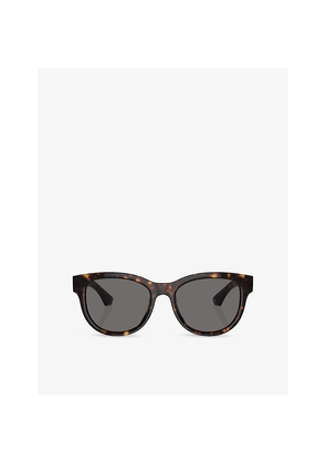 Womens Burberry Be4432U Round-Frame Tortoiseshell Acetate Sunglasses