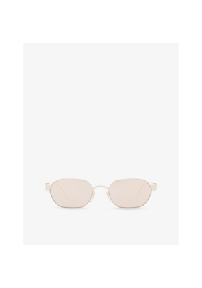 Gucci Gg1593S Rectangular-Frame Metal Sunglasses