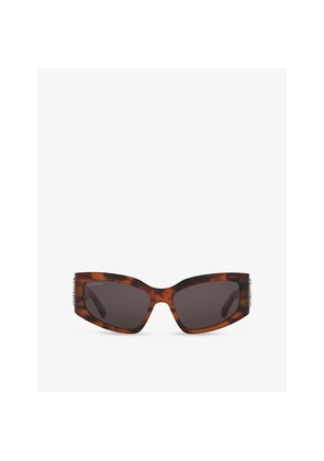 Mens Balenciaga B0321S Rectangle-Frame Acetate Sunglasses